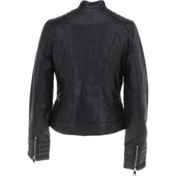 Leather Jacket Black : Essen -Luxe Style Central leather jacket black essen p362 18490 image