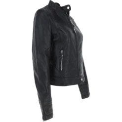 Leather Jacket Black : Essen -Luxe Style Central leather jacket black essen p362 18491 image
