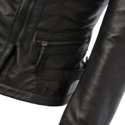 Leather Jacket Black : Helena -Luxe Style Central leather jacket black helena p265 1194 image