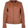 Leather Jacket Cognac/nap: Liona -Luxe Style Central leather jacket cognac nap liona p3737 16194 image