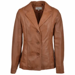 Leather Jacket Cognac/nap : Marabelle