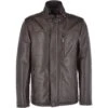 Leather Jacket Dark Brown : Ben -Luxe Style Central leather jacket dark brown ben p1499 13329 image