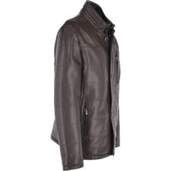 Leather Jacket Dark Brown : Ben -Luxe Style Central leather jacket dark brown ben p1499 13332 image