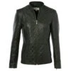 Leather Jacket Green : Agnus -Luxe Style Central leather jacket green agnus p263 1181 image