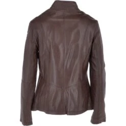 Leather Jacket Mid Brown/app : Isla -Luxe Style Central leather jacket mid brown app isla p3731 16168 image