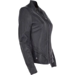 Leather Jacket Navy/nap : Alana -Luxe Style Central leather jacket navy nap alana p3742 16181 image