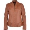 Leather Jacket Tan/nap : Alana -Luxe Style Central leather jacket tan nap alana p1458 14803 image