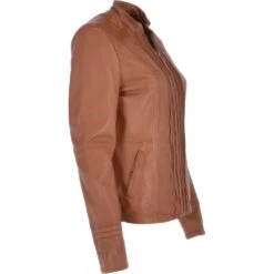 Leather Jacket Tan/nap: Infinity -Luxe Style Central leather jacket tan nap infinity p3740 16189 image
