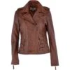 Leather Jacket Tan : Ruby -Luxe Style Central leather jacket tan ruby p3203 14149 image
