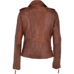 Leather Jacket Tan : Ruby -Luxe Style Central leather jacket tan ruby p3203 14151 image