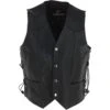 Leather Laced Waistcoat Black : G-W/C 632 1 Leather Laced Waistcoat Black : G-W/C 632 -Luxe Style Central leather laced waistcoat black g w c 632 p4157 17784 image