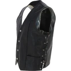 Leather Laced Waistcoat Black : G-W/C 632 -Luxe Style Central leather laced waistcoat black g w c 632 p4157 17785 image
