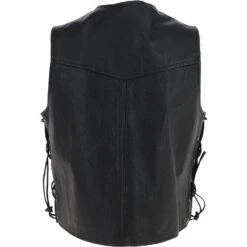 Leather Laced Waistcoat Black : G-W/C 632 -Luxe Style Central leather laced waistcoat black g w c 632 p4157 17786 image