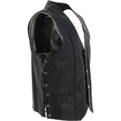 Leather Laced Waistcoat Black : G-W/C 632 -Luxe Style Central leather laced waistcoat black g w c 632 p4157 17787 image