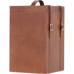 Leather Quadro Wine Bottle Holder Tan: AGC-62 -Luxe Style Central leather quadro wine bottle holder tan agc 62 p7800 28293 image