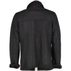 Leather Sheepskin Flying Jacket Black: Anton -Luxe Style Central leather sheepskin flying jacket black anton p3053 13474 image