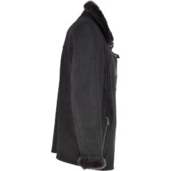 Leather Sheepskin Flying Jacket Black: Anton -Luxe Style Central leather sheepskin flying jacket black anton p3053 13475 image