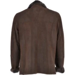 Leather Sheepskin Flying Jacket Brown: Anton -Luxe Style Central leather sheepskin flying jacket brown anton p3054 13478 image