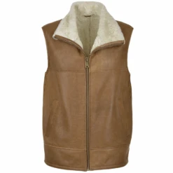 Leather Sheepskin Gillet Tan : Norden