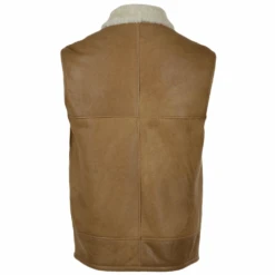 Leather Sheepskin Gillet Tan : Norden -Luxe Style Central leather sheepskin gillet tan norden p813 3477 image