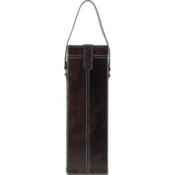 Leather Single Wine Bottle Holder Brown: AGC-83