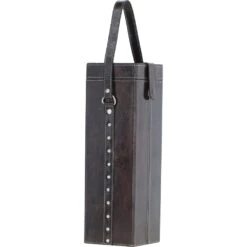Leather Single Wine Bottle Holder Brown: AGC-83 -Luxe Style Central leather single wine bottle holder brown agc 83 p7802 28287 image