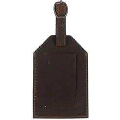 Leather Travel Luggage Tag Copper Brown : 5996 -Luxe Style Central leather travel luggage tag copper brown 5996 p4190 18056 image