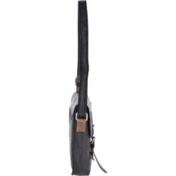 Leather Vintage Flight Shoulder Bag Black/mud : F-84 -Luxe Style Central leather vintage flight shoulder bag black mud f 84 p2392 10971 image