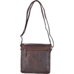 Leather Vintage Flight Shoulder Bag Brandy : F-84 -Luxe Style Central leather vintage flight shoulder bag brandy f 84 p2393 10980 image