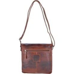 Leather Vintage Flight Shoulder Bag Tan : F-84 -Luxe Style Central leather vintage flight shoulder bag tan f 84 p2394 10975 image