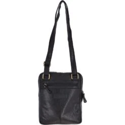 Leather Vintage Medium Flight Shoulder Bag Black : G-33 -Luxe Style Central leather vintage medium flight shoulder bag black g 33 p3808 16432 image