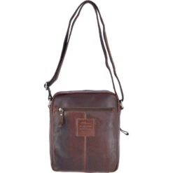 Leather Vintage Medium Flight Shoulder Bag Brandy : F-82 -Luxe Style Central leather vintage medium flight shoulder bag brandy f 82 p2390 10990 image