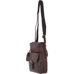 Leather Vintage Medium Flight Shoulder Bag Brandy : G-33 -Luxe Style Central leather vintage medium flight shoulder bag brandy g 33 p3809 16435 image