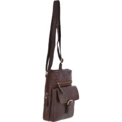 Leather Vintage Medium Flight Shoulder Bag Brandy : G-33 -Luxe Style Central leather vintage medium flight shoulder bag brandy g 33 p3809 16437 image