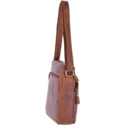 Leather Vintage Medium Flight Shoulder Bag Tan : F-82 -Luxe Style Central leather vintage medium flight shoulder bag tan f 82 p2391 10996 image