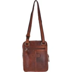 Leather Vintage Medium Flight Shoulder Bag Tan : G-33 -Luxe Style Central leather vintage medium flight shoulder bag tan g 33 p3810 16440 image