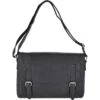 Leather Vintage Messenger Bag Black/mud : F-85 -Luxe Style Central leather vintage messenger bag black mud f 85 p2395 10998 image
