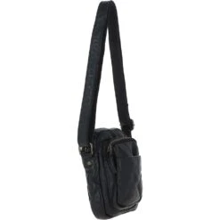 Leather Vintage Small Flight Shoulder Bag Black : FIN 9 Leather Vintage Small Flight Shoulder Bag Black : FIN -Luxe Style Central leather vintage small flight shoulder bag black fin p6185 22226 image