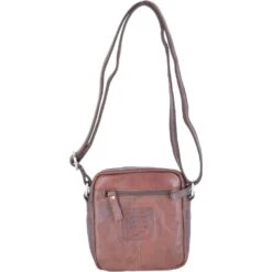 Leather Vintage Small Flight Shoulder Bag Brandy : F-81 -Luxe Style Central leather vintage small flight shoulder bag brandy f 81 p2415 10965 image