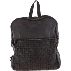 Leather Vintage Wash Backpack Dk Brown: D-74