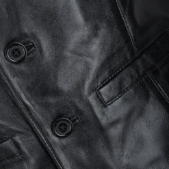 Leather Waistcoat Black : Tudor -Luxe Style Central leather waistcoat black tudor p1003 10776 image