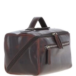 Leather Washbag Brown: K-49 -Luxe Style Central leather washbag brown k 49 p7243 26607 image