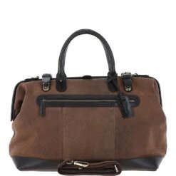 Leather Weekend Holdall Brown : DR BAG
