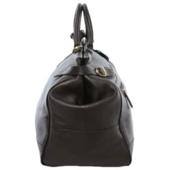 Leather Weekend Holdall Brown/tum : Gladstone -Luxe Style Central leather weekend holdall brown tum gladstone p340 1595 image