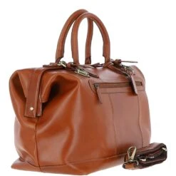 Leather Weekend Holdall Chestnut : DR BAG -Luxe Style Central leather weekend holdall chestnut dr bag p6286 22741 image