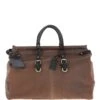 Leather Weekend Holdall Oily Brown : Gladstone