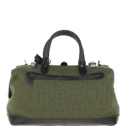 Leather Weekend Holdall Tweed : DR BAG -Luxe Style Central leather weekend holdall tweed dr bag p6226 22517 image