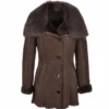 Long Hair Toscana Lapel Coat Brown : Toscwan -Luxe Style Central long hair toscana lapel coat brown toscwan p877 3787 image