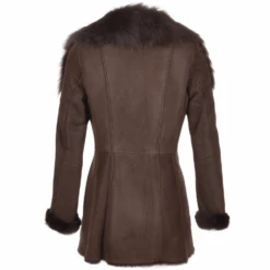 Long Hair Toscana Lapel Coat Brown : Toscwan -Luxe Style Central long hair toscana lapel coat brown toscwan p877 3789 image