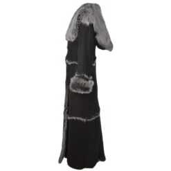 Long Length Sheepskin Coat Black : Sophia -Luxe Style Central long length sheepskin coat black sophia p98 382 image